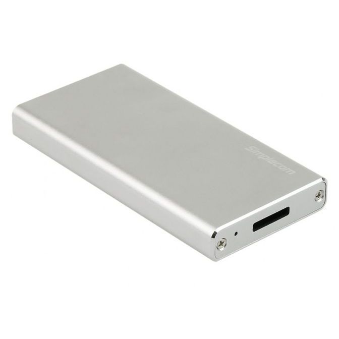 SSD Enclosure mSATA to USB 3.0 Aluminum in Silver